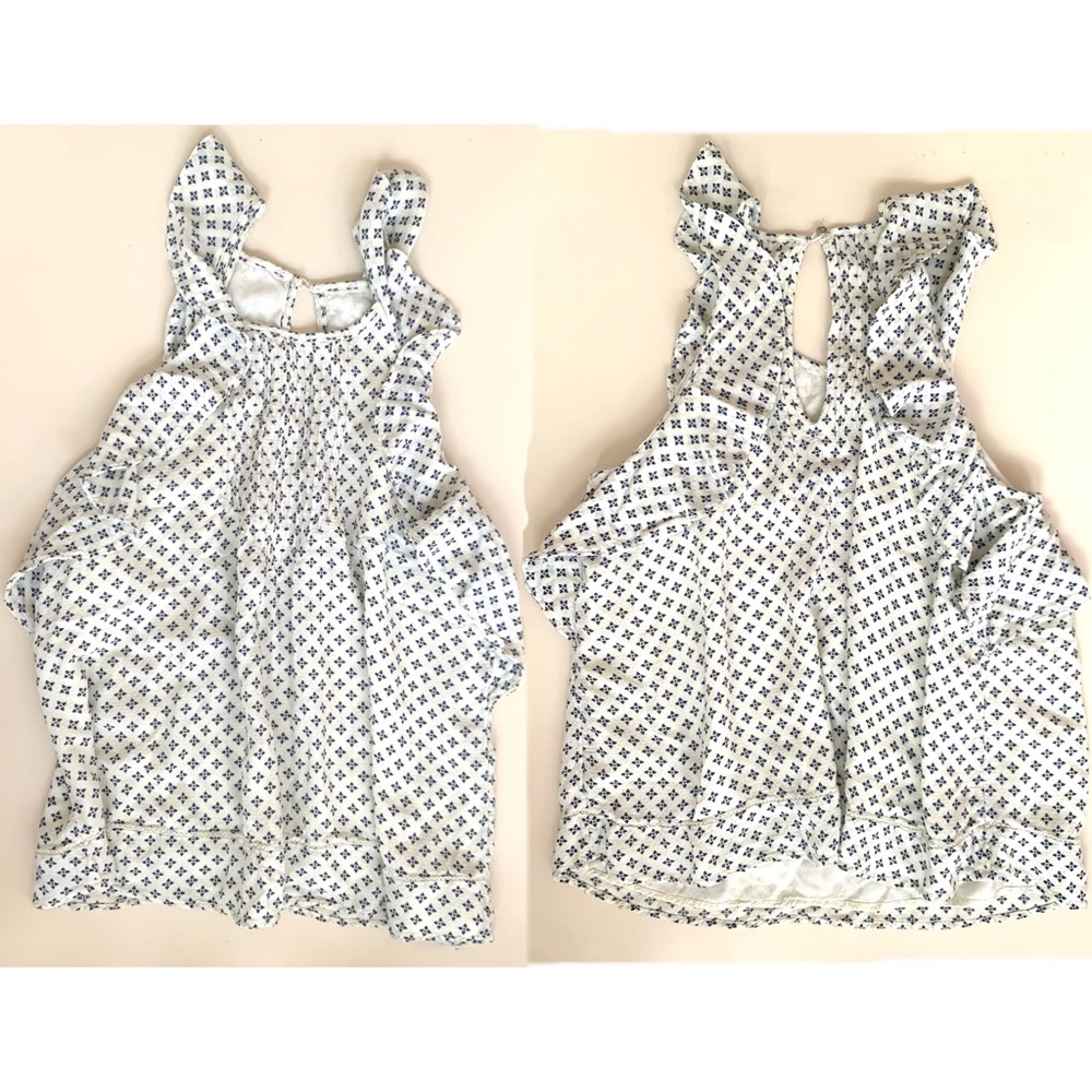 Abercrombie & Fitch ~ NWOT Pattern Ruffle Pleated Tank Top! - Picture 3 of 7